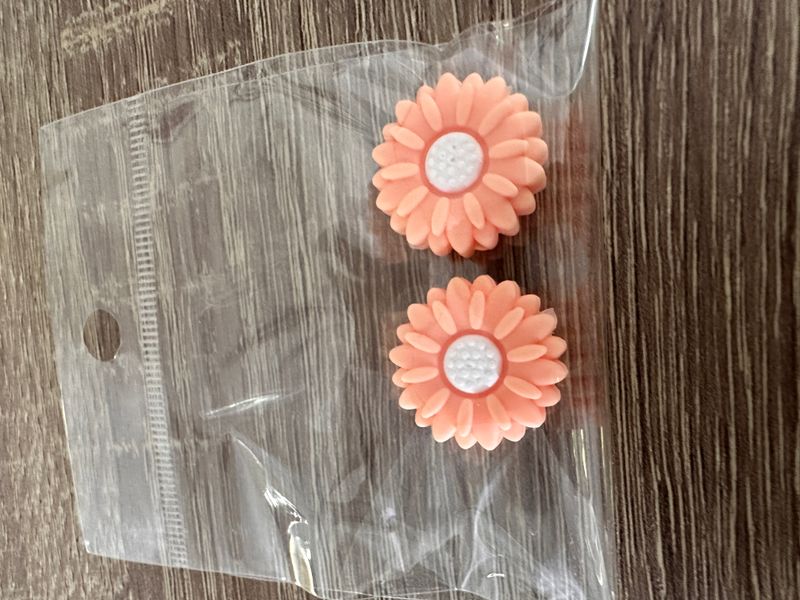 Maskestoppere 2 pk Blomster Ferskenfarget 