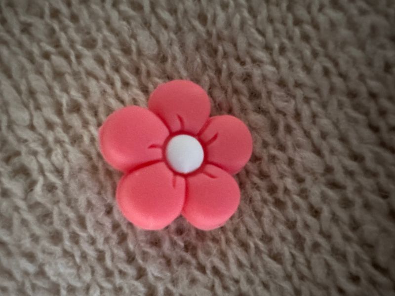 Maskestopper Stor blomst Aprikosfarget