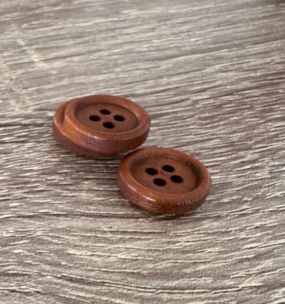 Hovedbilde Knapp Brun  15 mm 